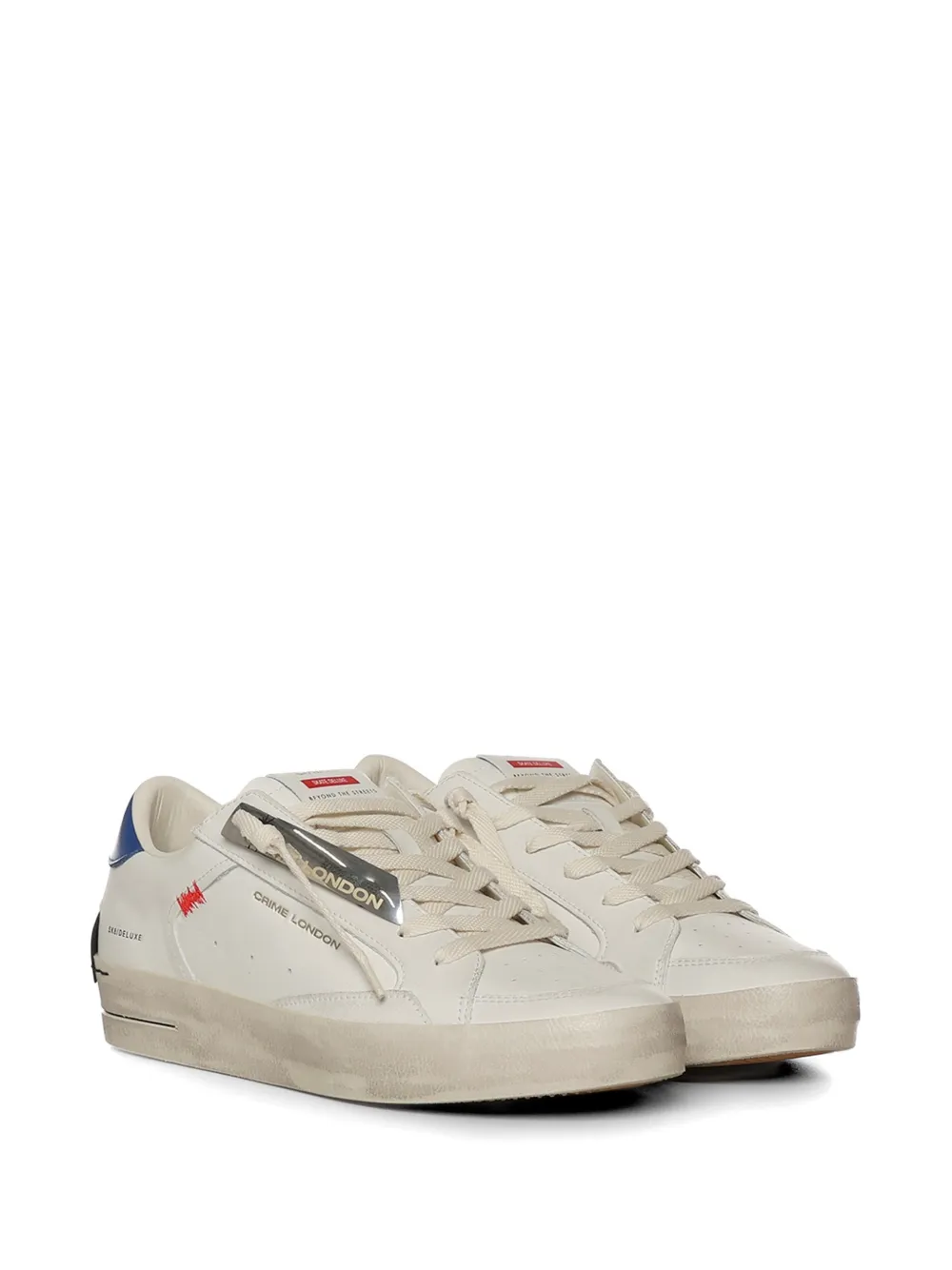 Crime London SK8 Deluxe leren sneakers Beige