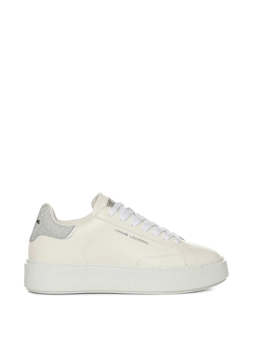Crime London Sneakers met ronde neus Beige