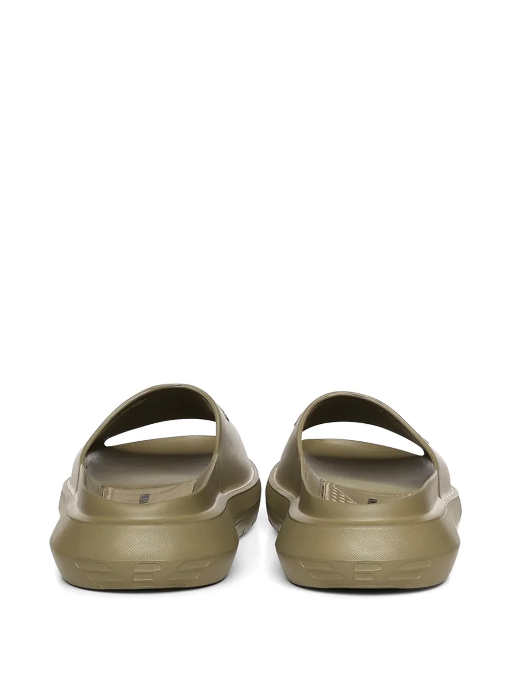 Emporio Armani Monobloc slippers met monogram-reliëf Groen