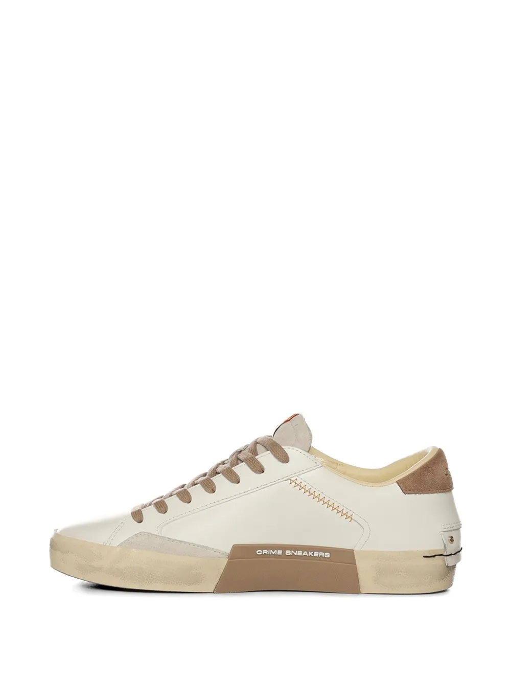 Crime London Leren sneakers Beige