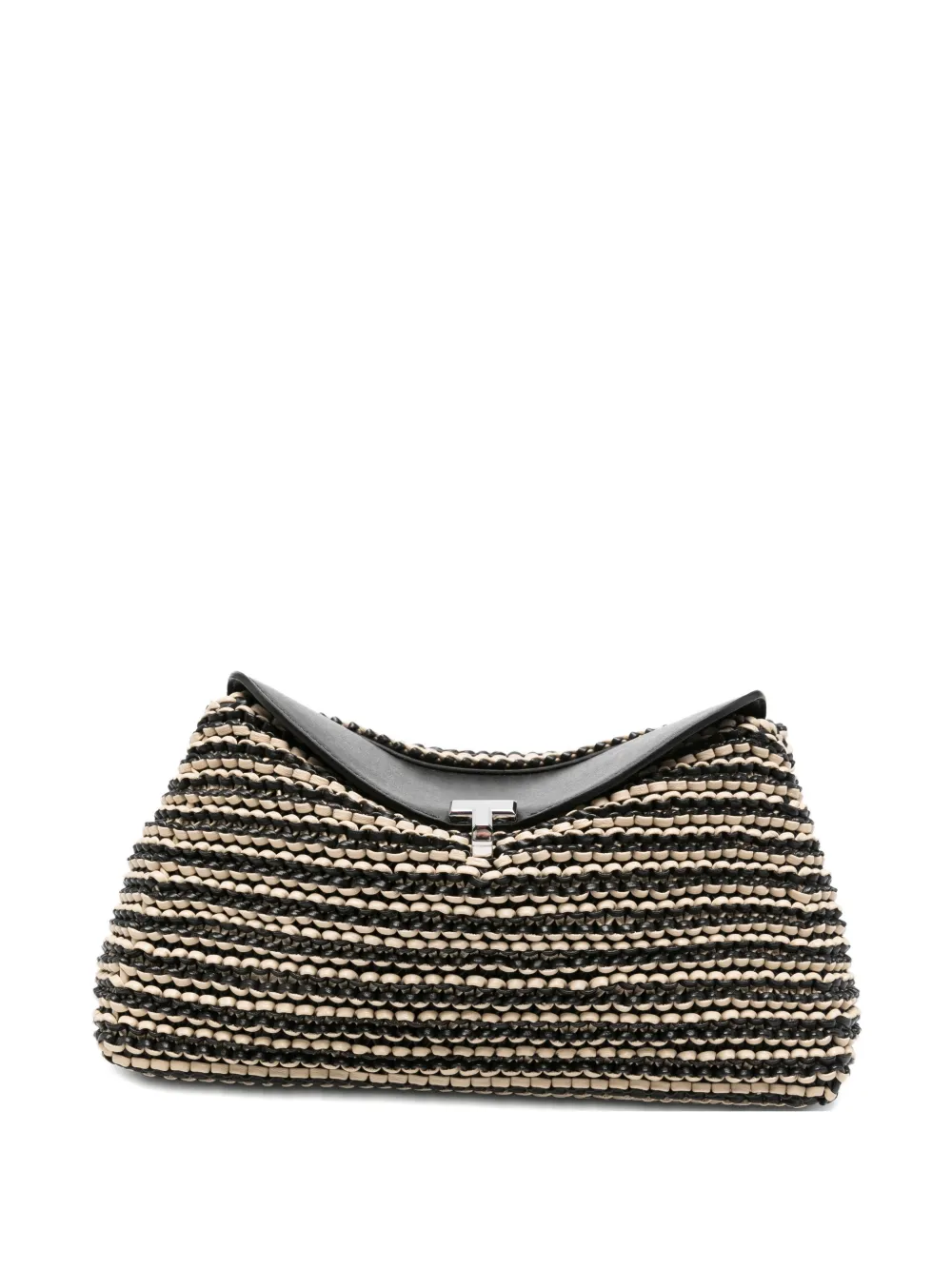 TOTEME T-Lock woven shoulder bag - Schwarz