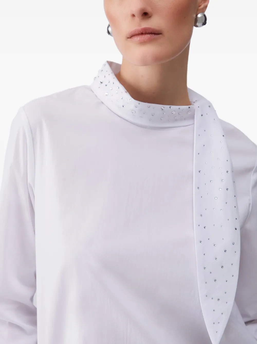 LIU JO Shirt met strikdetail Wit