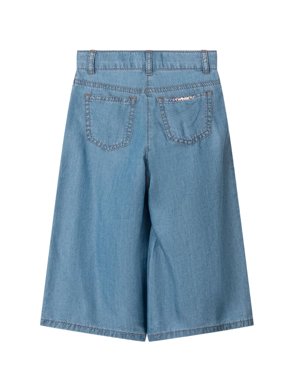TWINSET Kids Broek met wijde pijpen Blauw