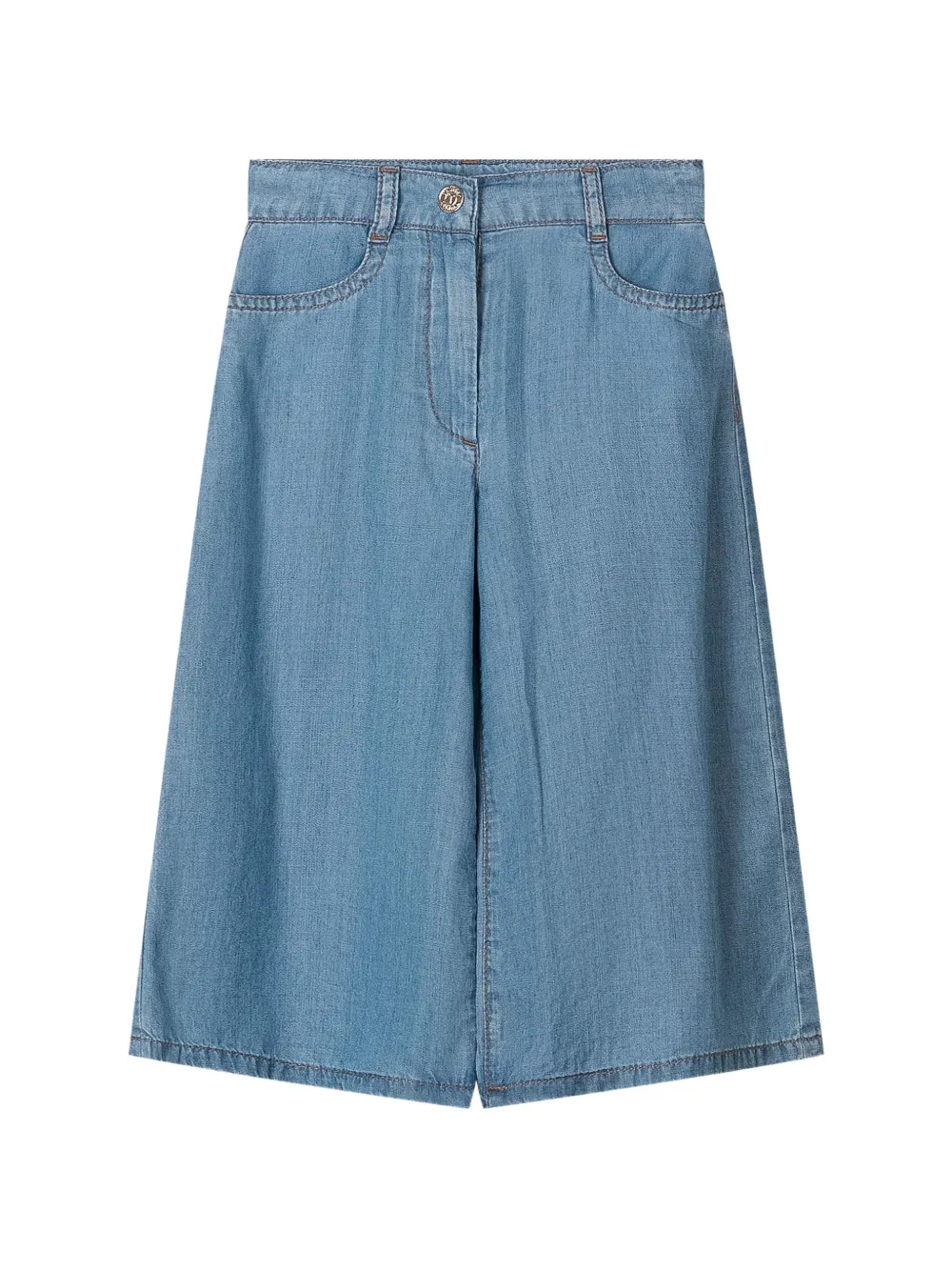 Twinset Kids' Wide-leg Trousers In Blue