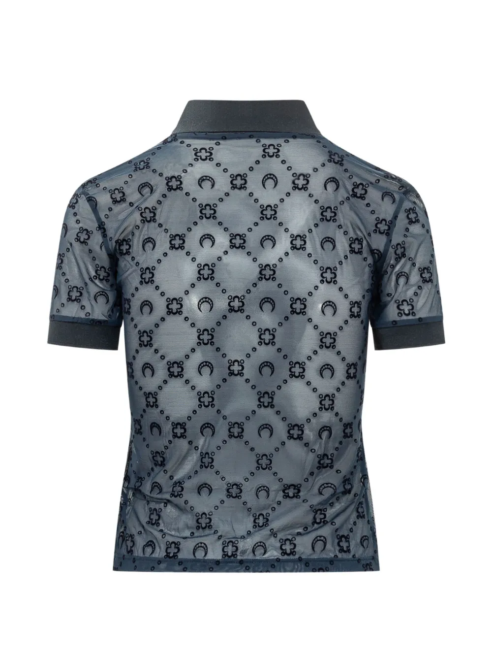 Marine Serre Blouse met monogram-print Blauw