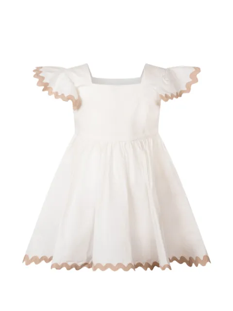 TWINSET Kids robe évasée à bords festonnés