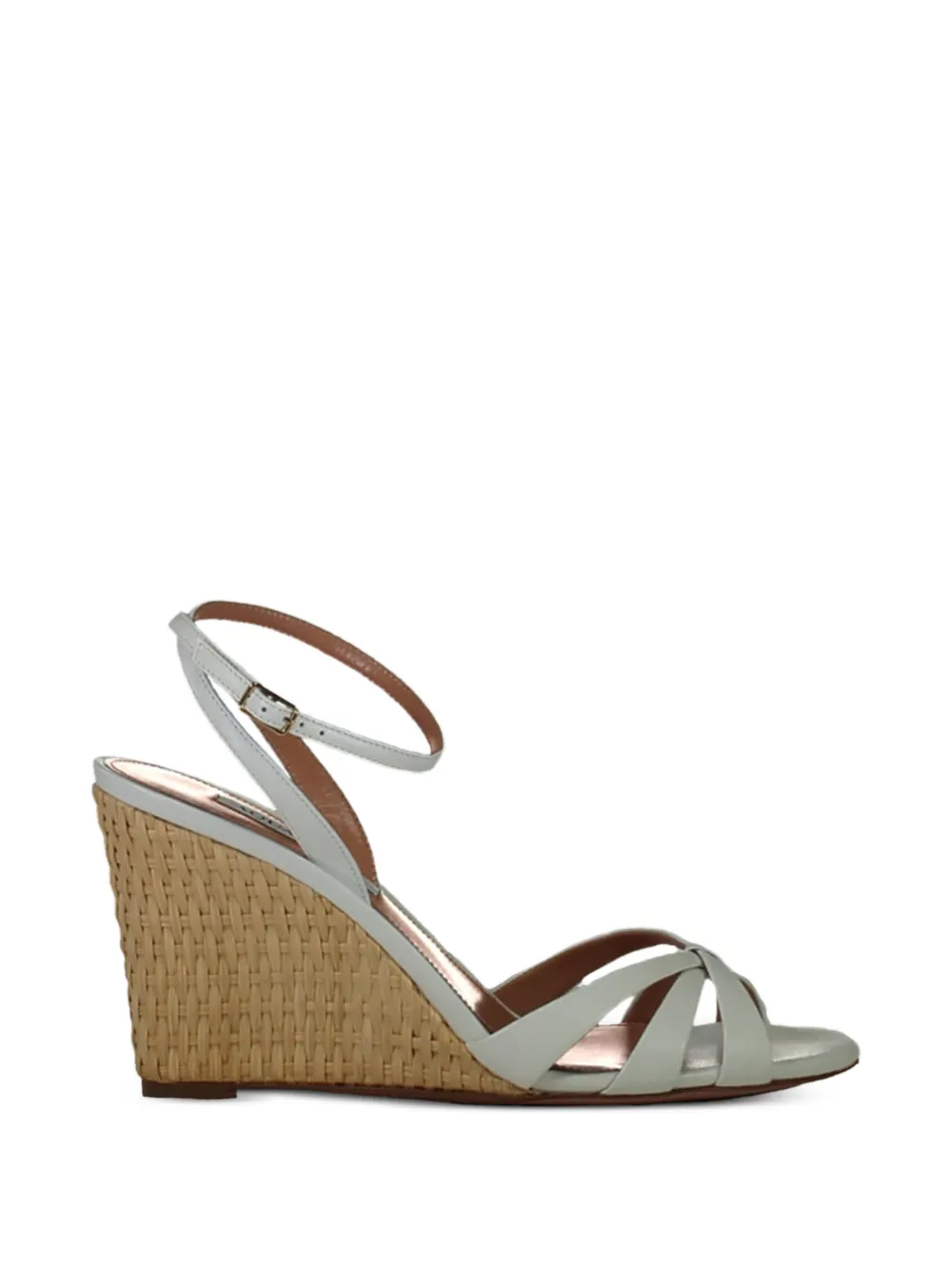 Aquazzura Woven Tati Sandals In Gray