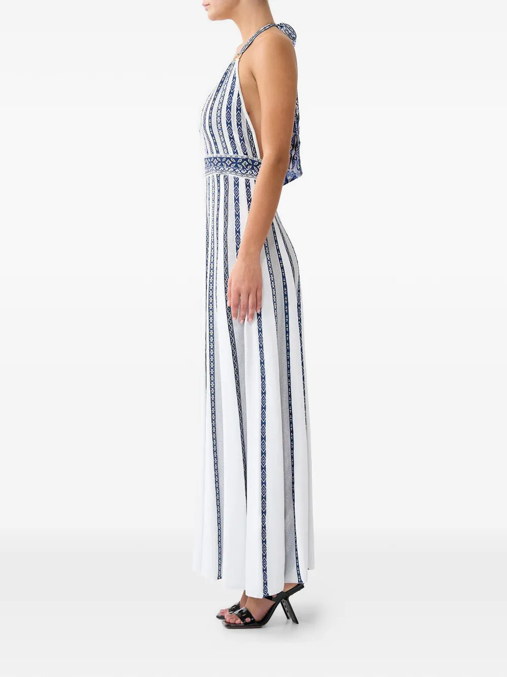 Halterneck Tie Maxi Dress