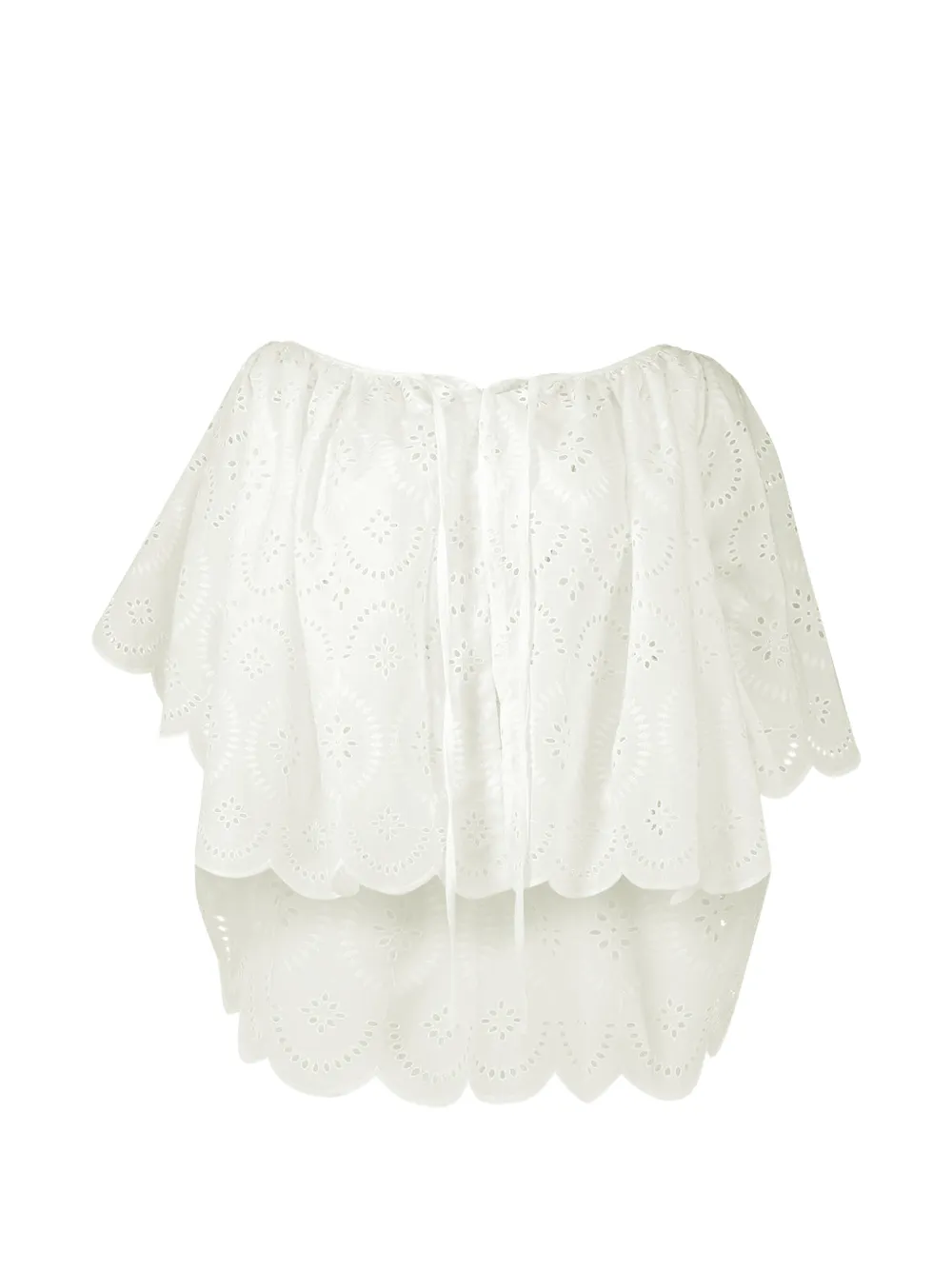 Faithfull the Brand Fondaco scalloped top - Bianco