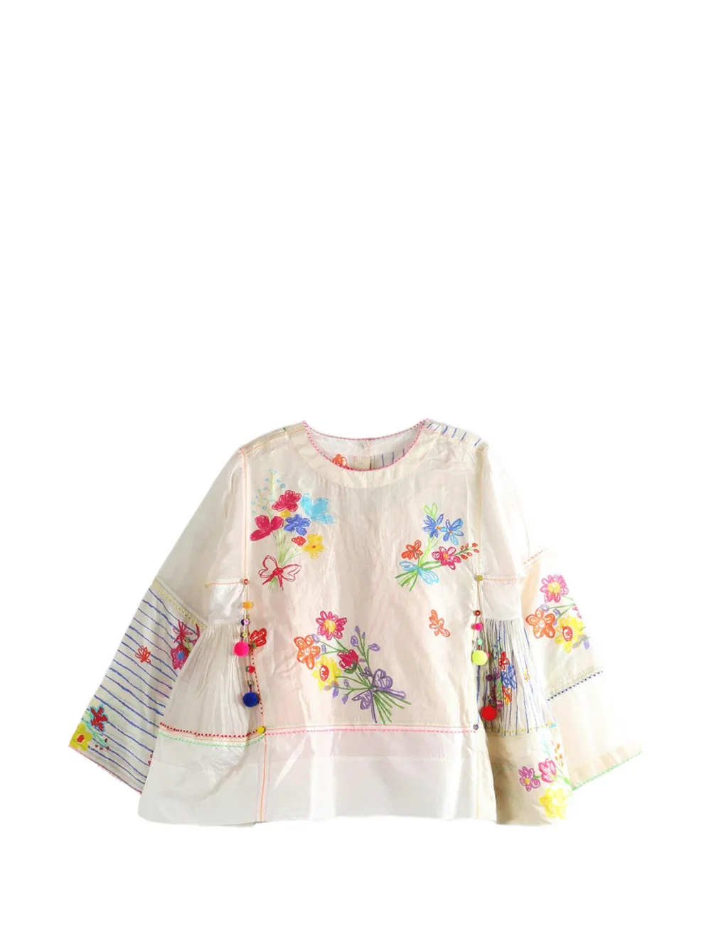 Pero floral-print embroidered blouse - Toni neutri