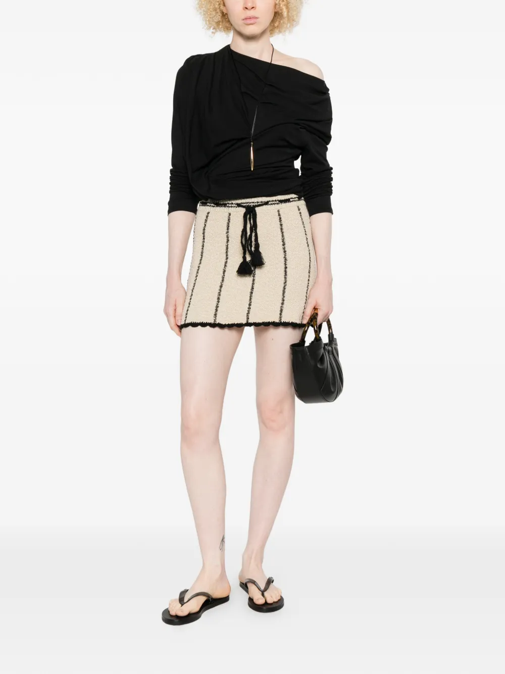  The Garment April Striped Mini Skirt - Neutrals 