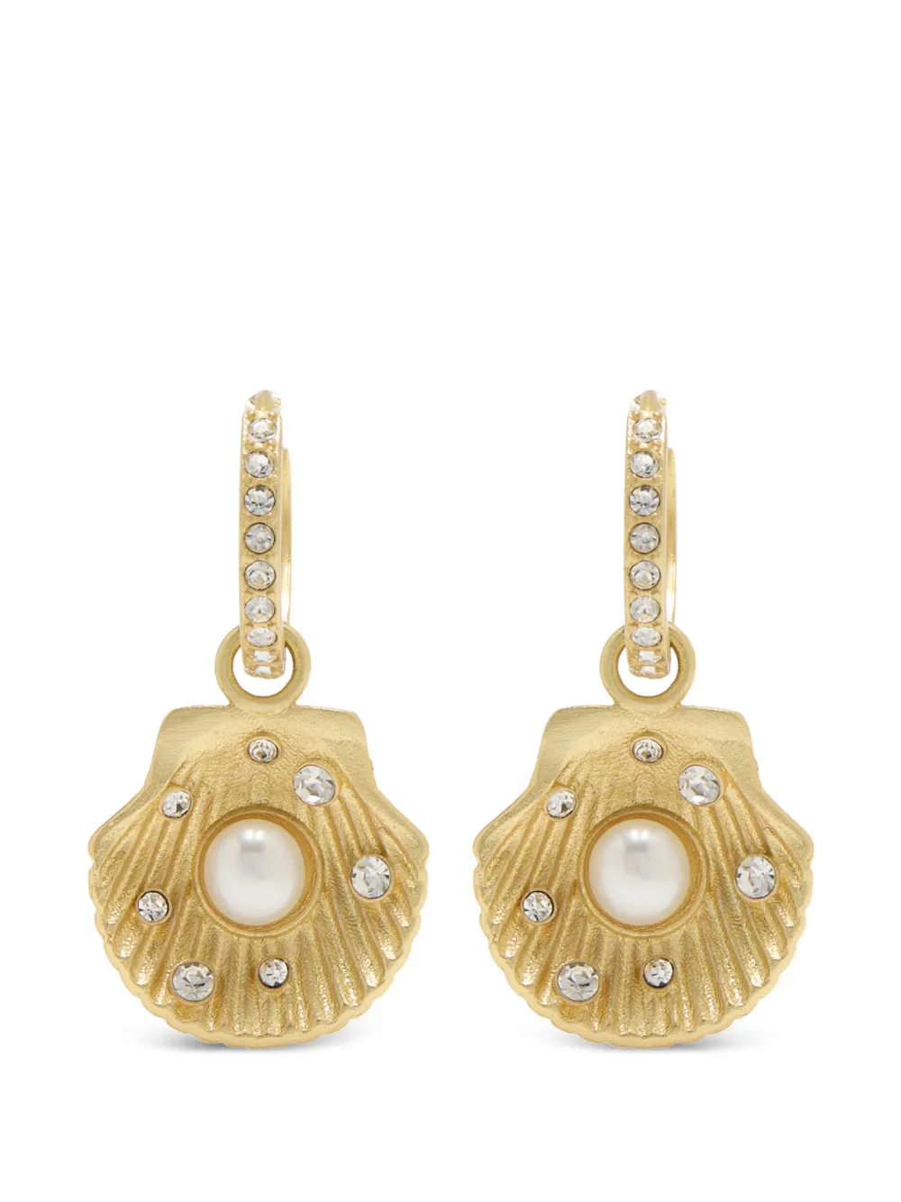Oceanus shell-motif embellished earrings - Oro