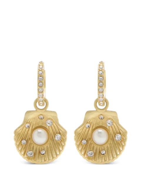Oceanus shell-motif embellished earrings