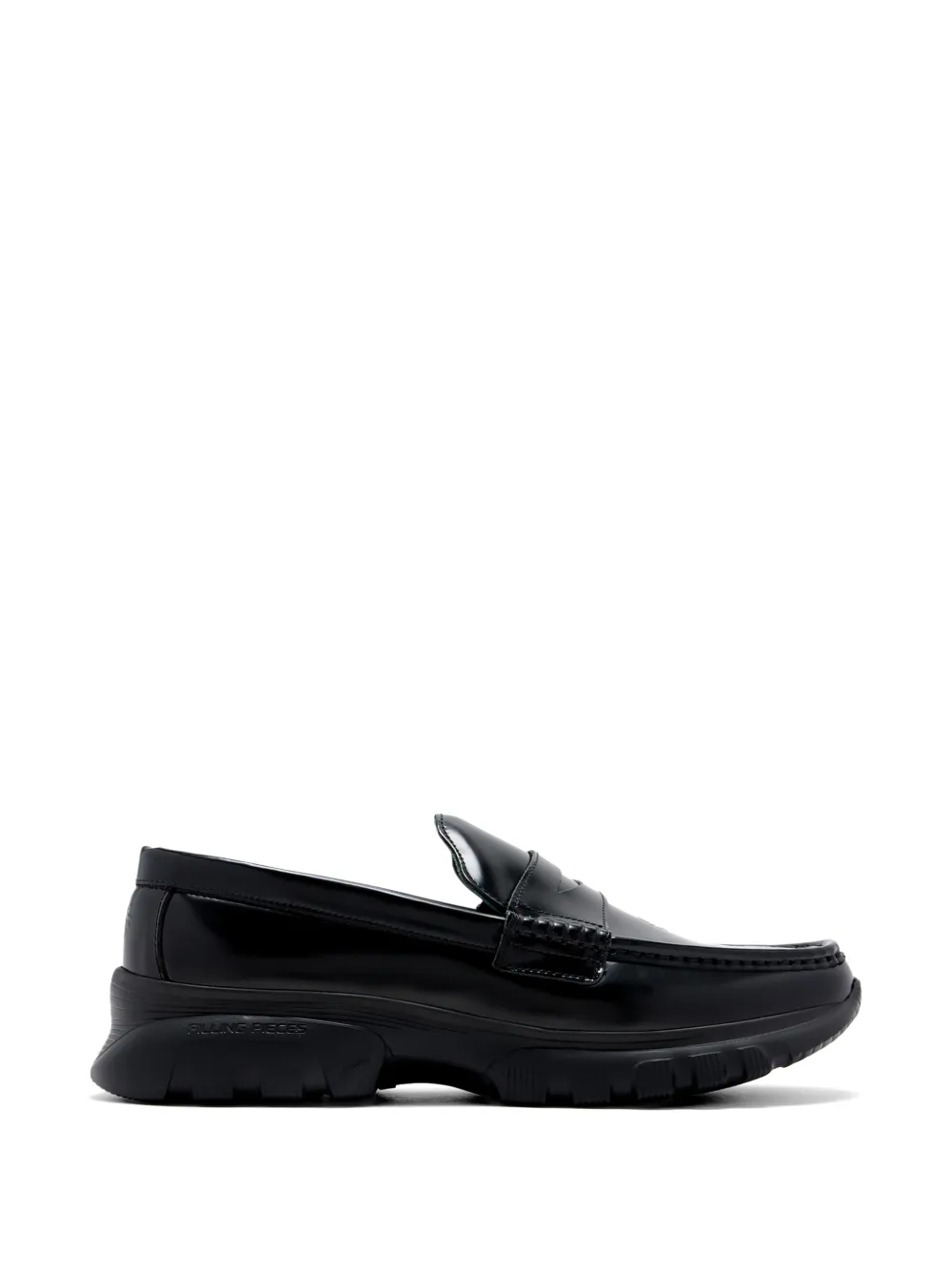 Filling Pieces logo-embossed penny loafers - Nero