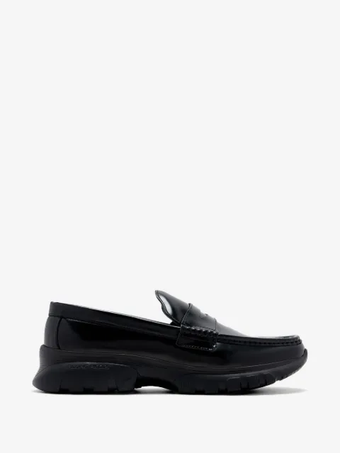 Filling Pieces logo-embossed penny loafers