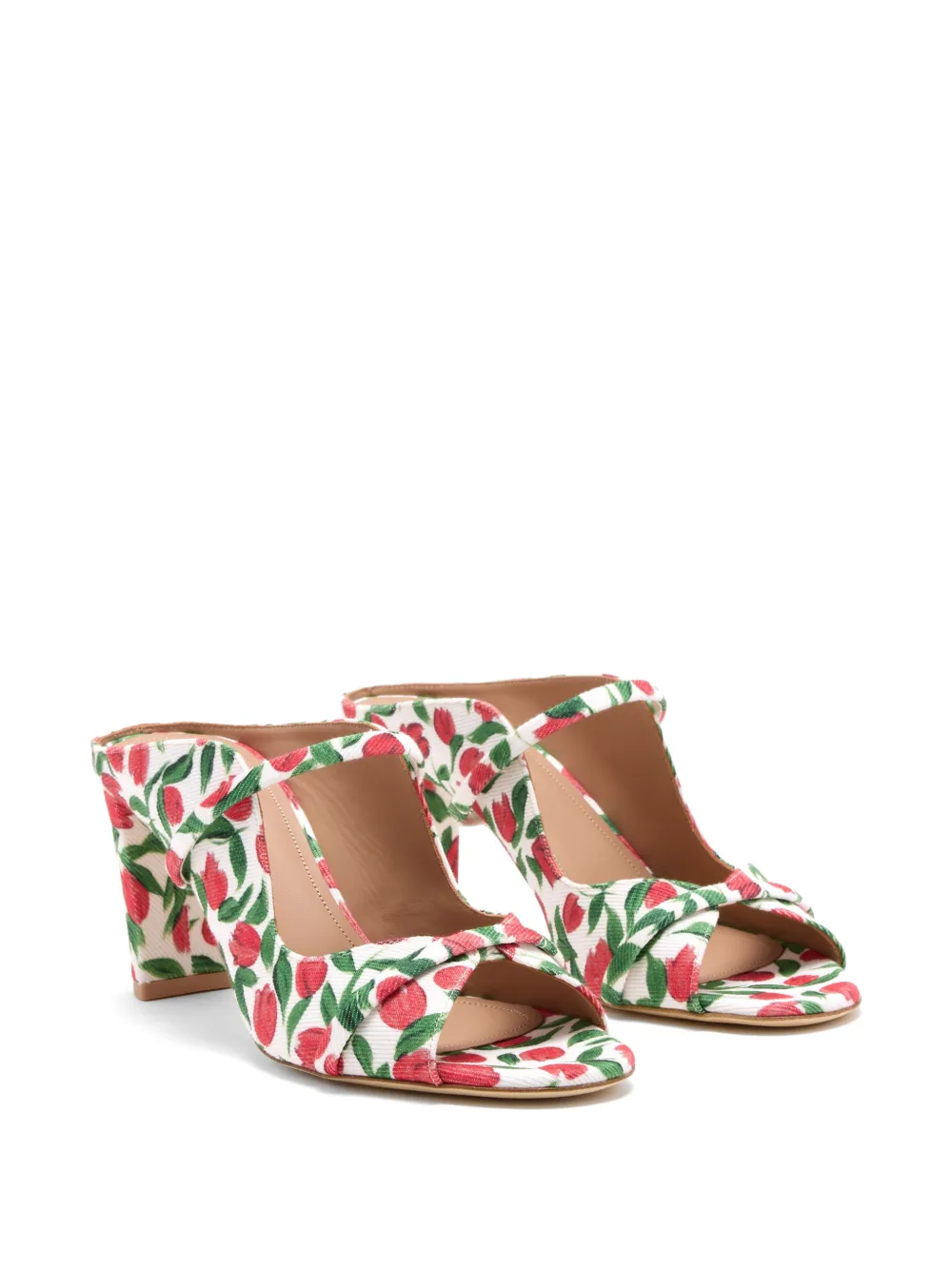 Malone Souliers Norah floral-print sandals Wit