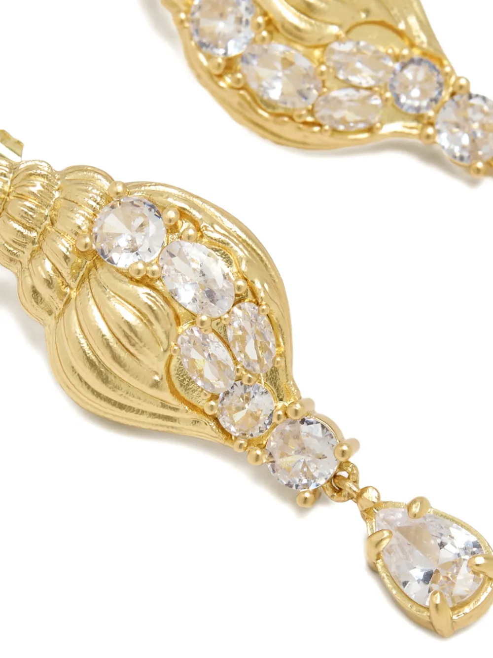  Oceanus Pendientes Con Aplique De Concha - Dorado 