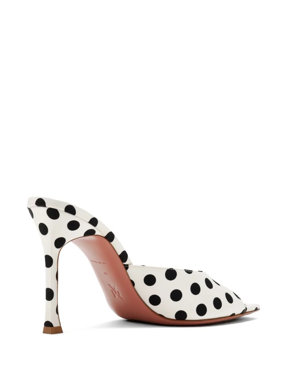 Amina Muaddi Alexa sandalen met stippen Wit