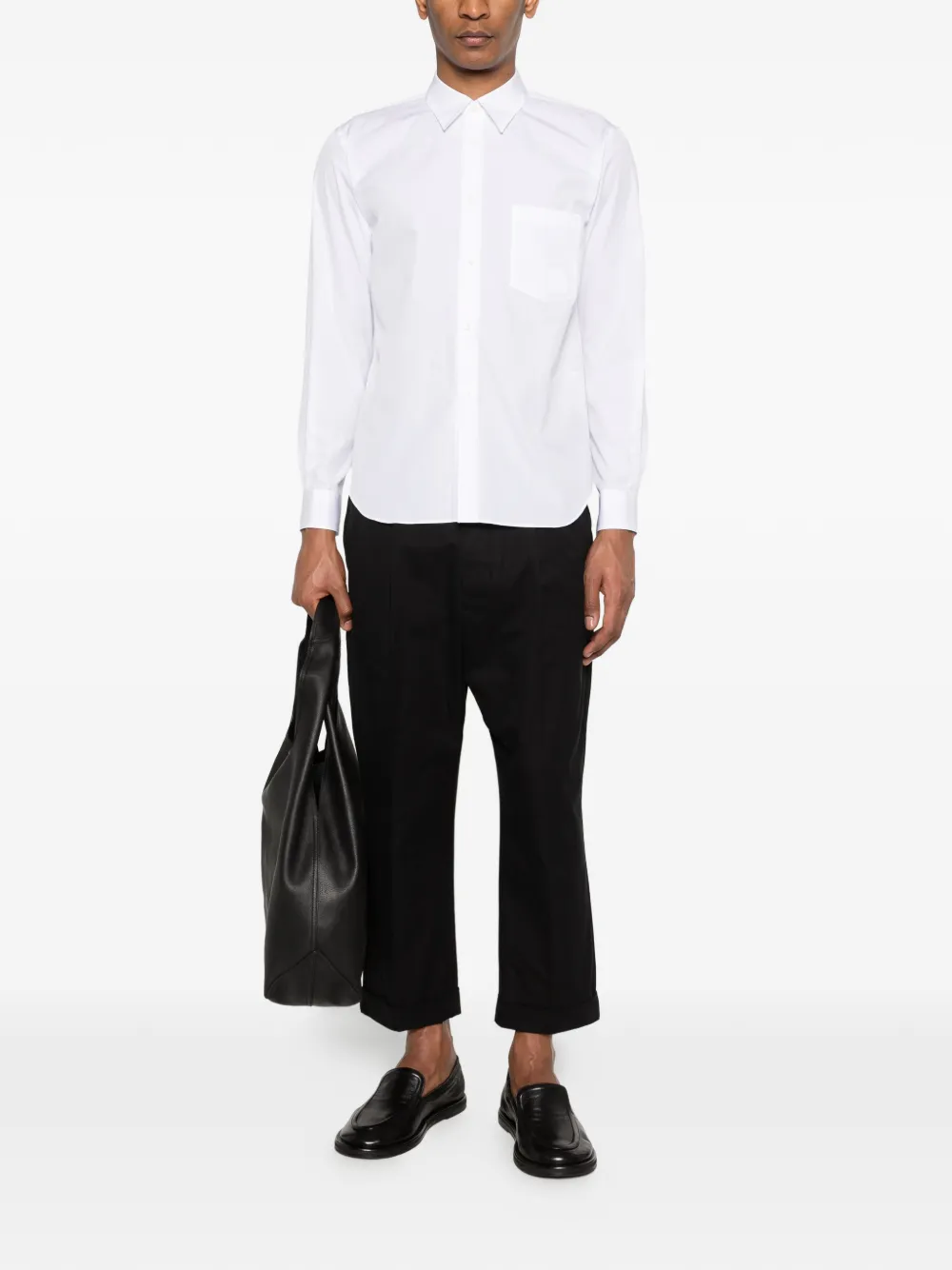 Black Comme Des Garçons Shirt met opgestikte zak Wit