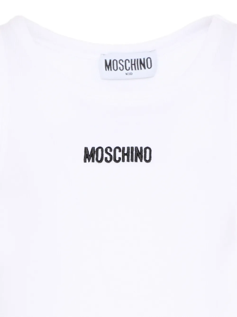 Moschino Kids Tanktop met geborduurd logo Wit