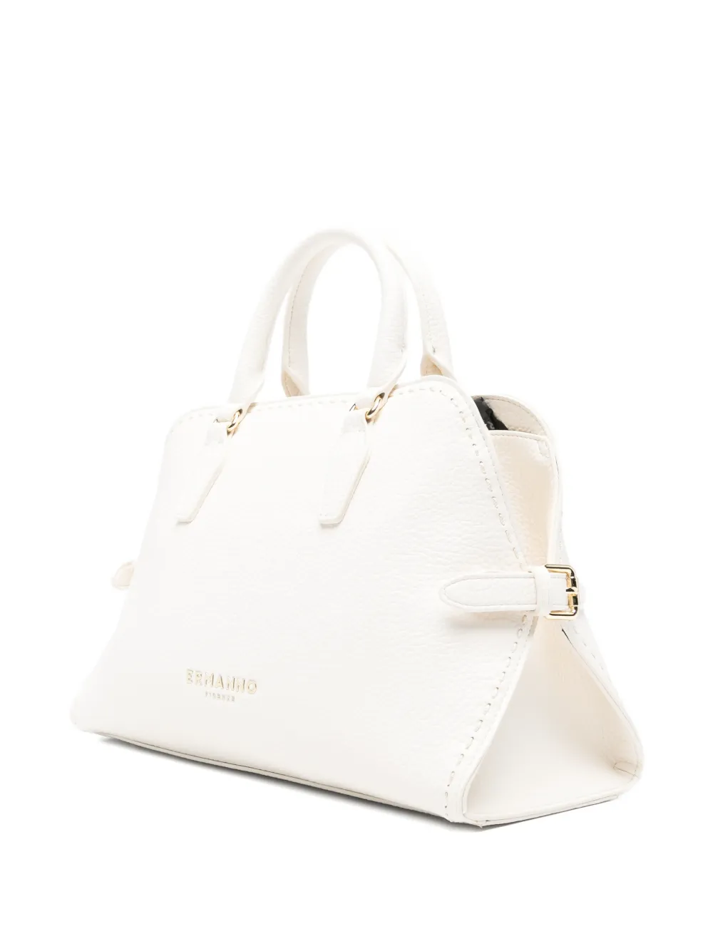  Ermanno Firenze Small Amy Logo Tote Bag - White 