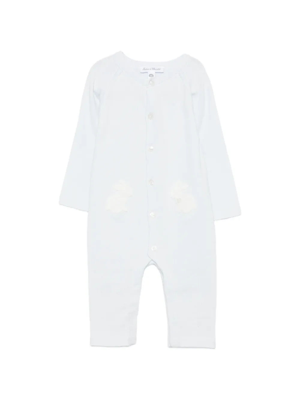 Tartine Et Chocolat rabbit appliqué romper - Blu