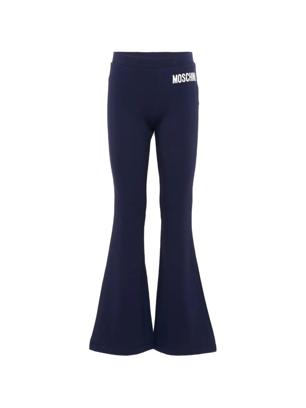Moschino Kids flared track pants - Blu