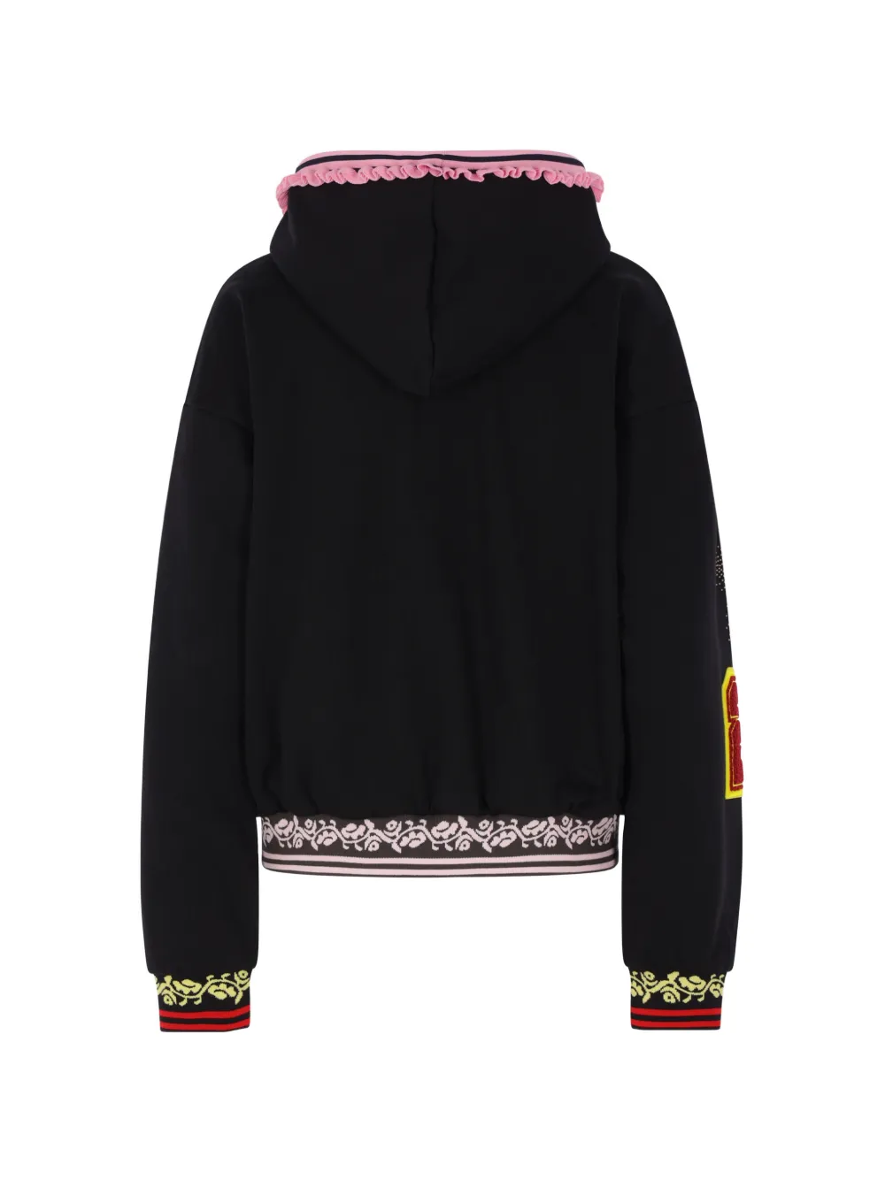 Chopova Lowena appliqué-detail zip-up Hoodie | Black | FARFETCH