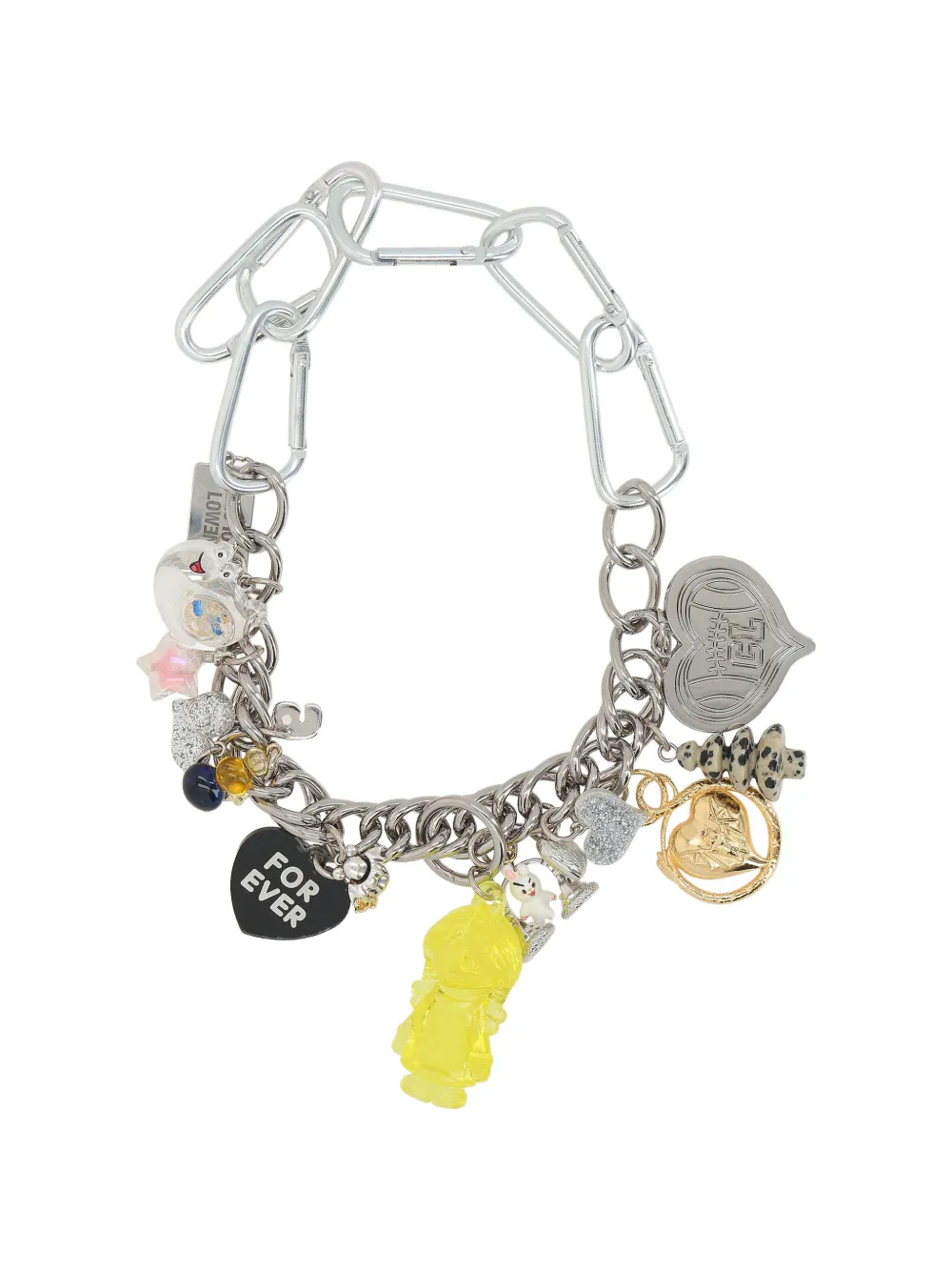 Chopova Lowena For Ever carabiner necklace - Argento