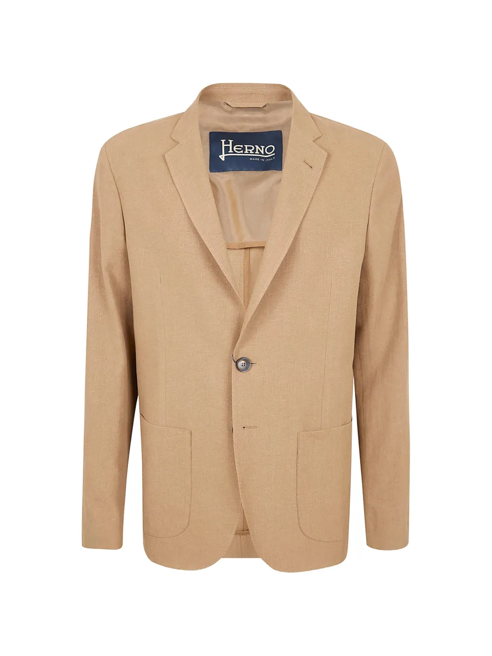 Herno linen pocket jacket - Marrone