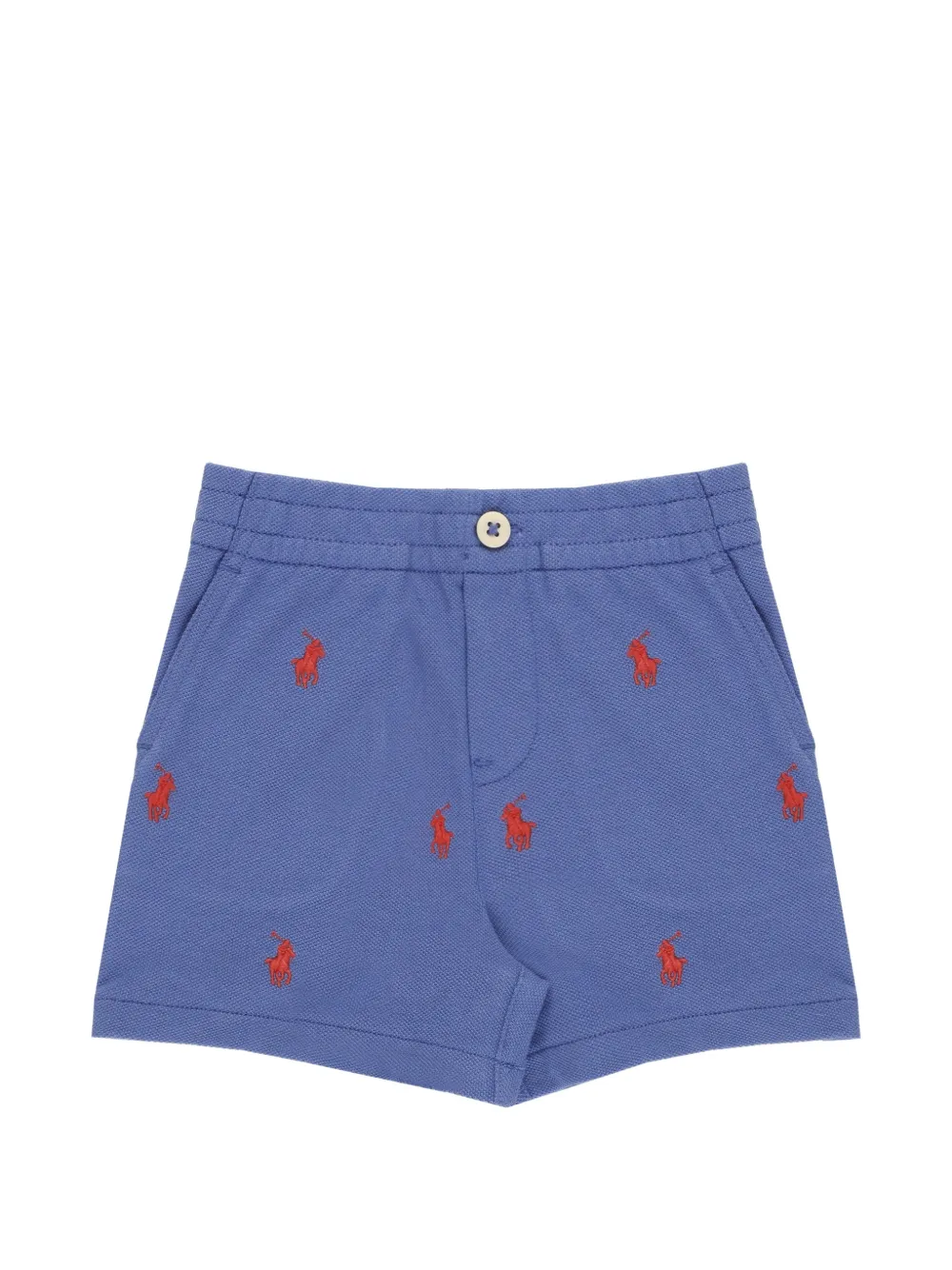 POLO RALPH LAUREN KIDS embroidery shorts - Blu