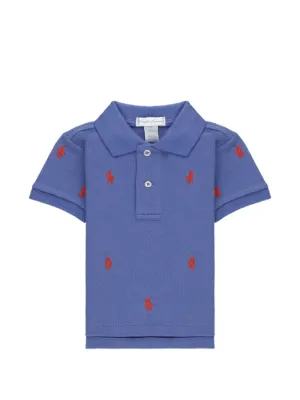 POLO RALPH LAUREN KIDS Camisa Polo Com Trama Piquet | Azul