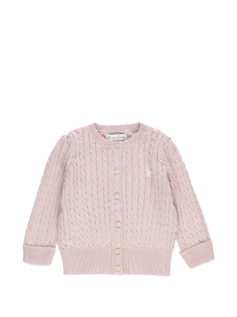 POLO RALPH LAUREN KIDS cable-knit buttoned cardigan