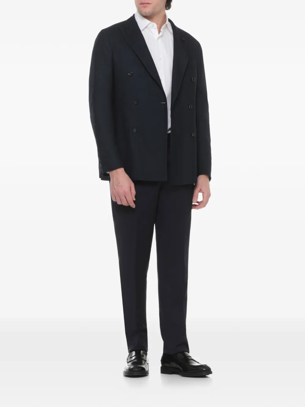  Lardini Double-breasted Blazer - Blue 