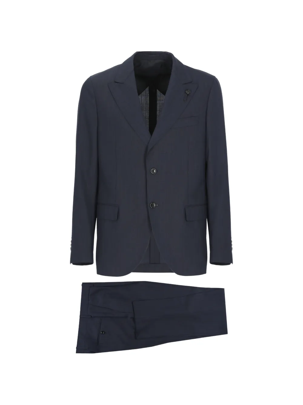 Lardini peak-lapel wool suit - Blu