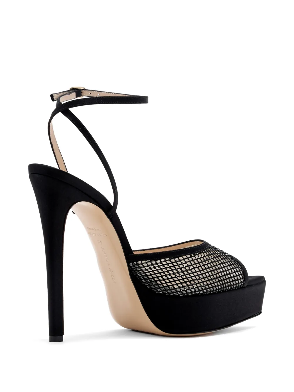 Andrea Wazen Loulou sandalen met plateauzool Zwart