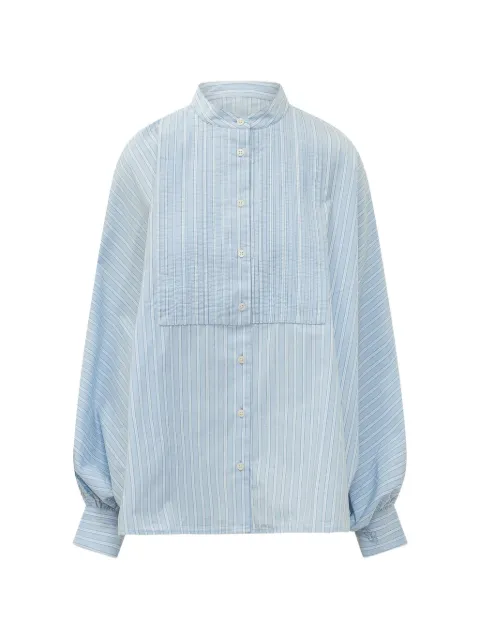 SoSUE Antonia smocked-detail striped blouse