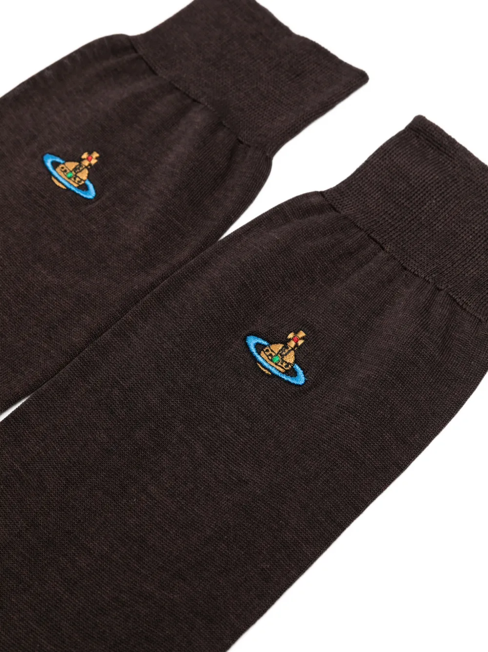 Vivienne Westwood Sokken met Orb-geborduurd Bruin
