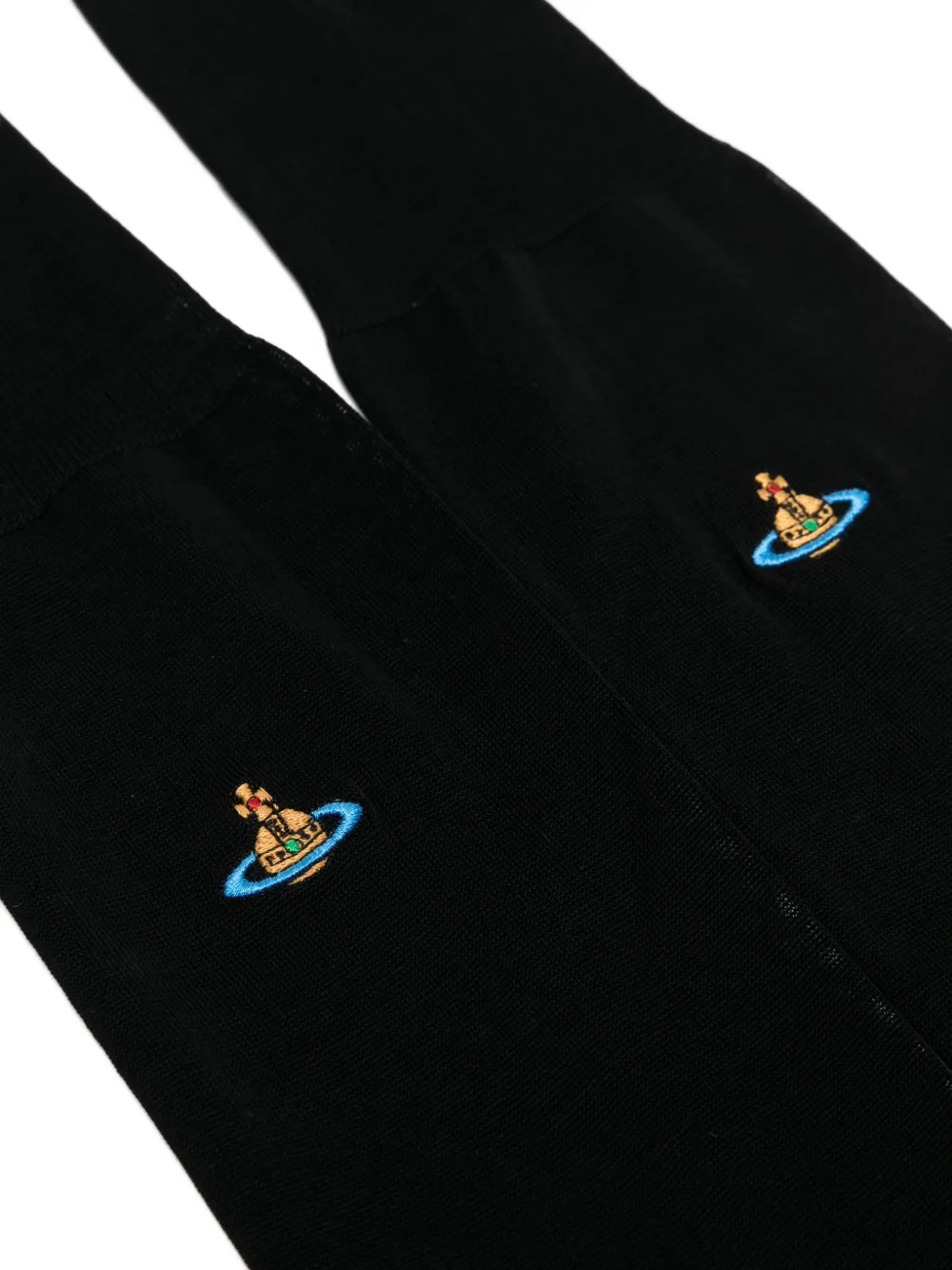  Vivienne Westwood Orb-embroidery Socks - Black 