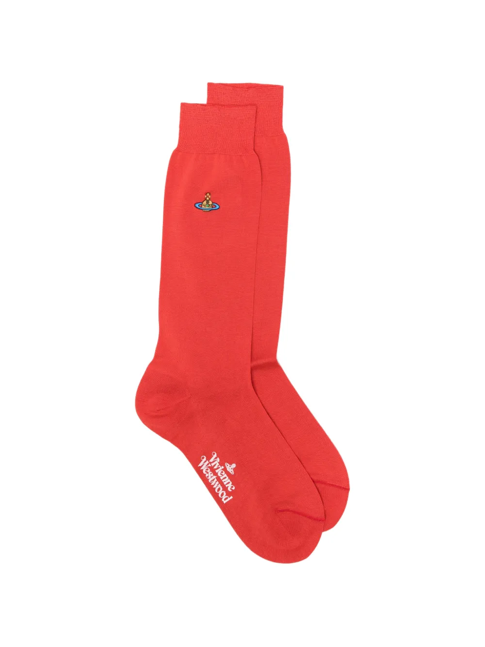 Vivienne Westwood Orb-embroidery socks - Rosso