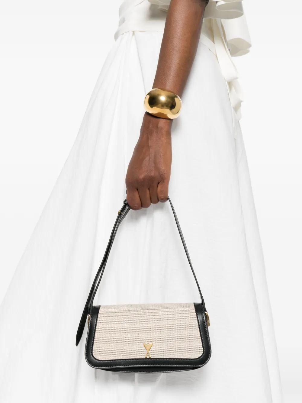  Ami Paris Ami De Coeur Shoulder Bag - Neutrals 