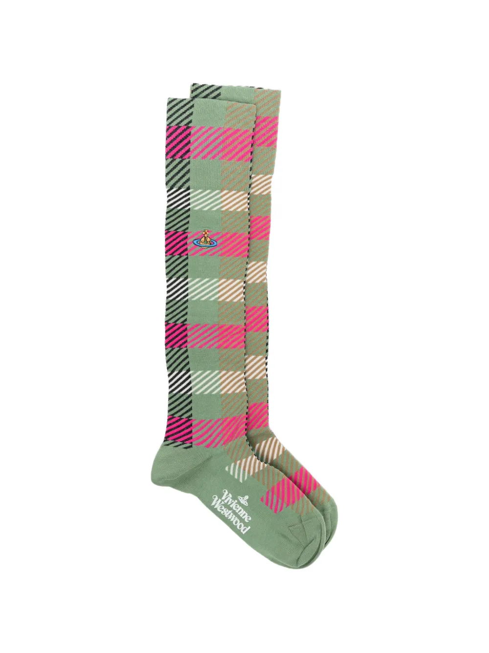Vivienne Westwood plaid-pattern socks - Verde