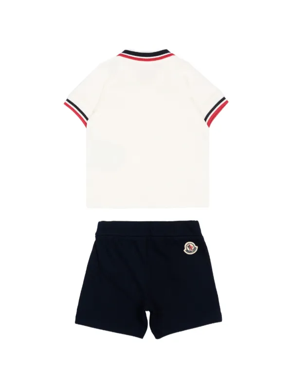Moncler Enfant ロゴ ショートパンツ セット | ホワイト | FARFETCH JP