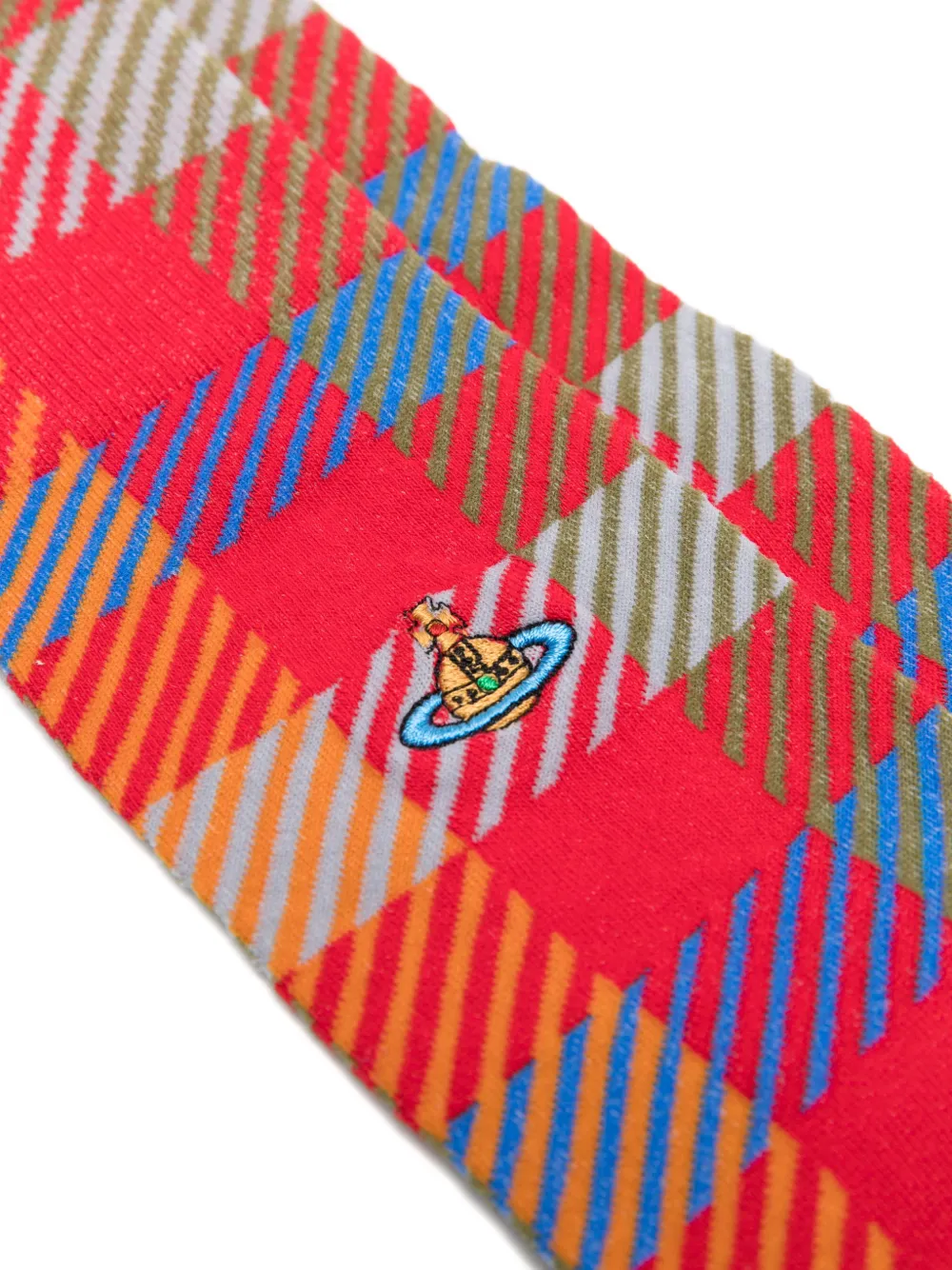  Vivienne Westwood Checked Socks - Red 