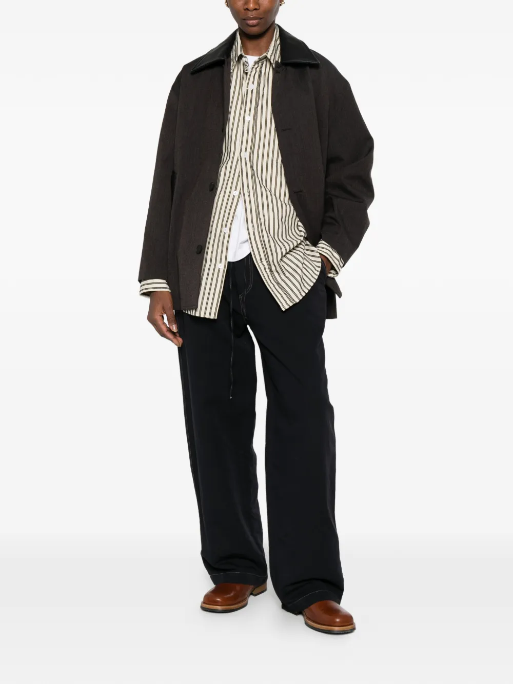  Studio Nicholson Drawstring Trousers - Black 