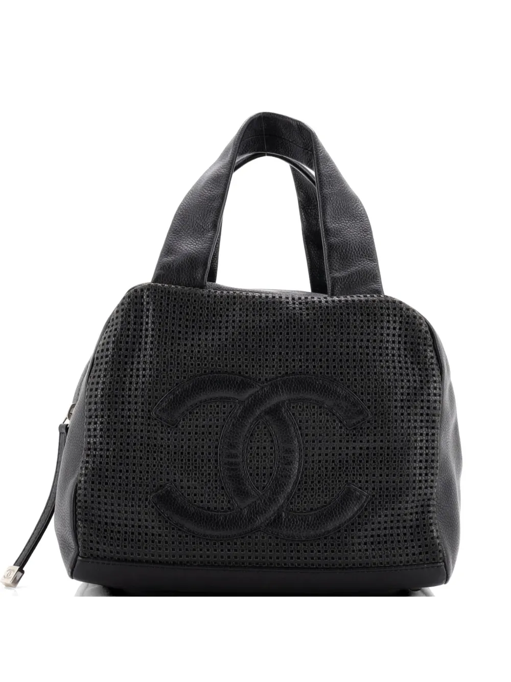 CHANEL Pre-Owned CC Bowler Bag Perforated Leather Small handbag - Nero
