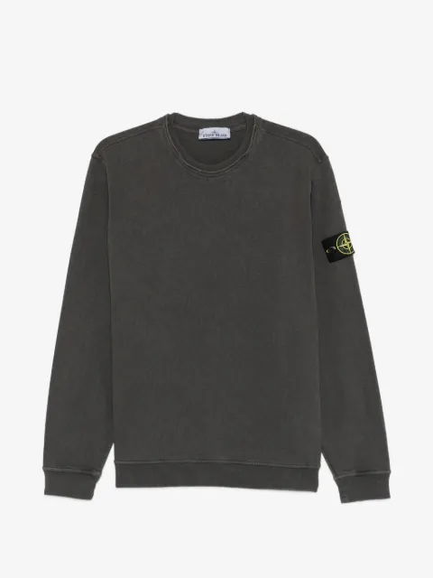 Stone Island logo-patch crew-neck sweatshirt