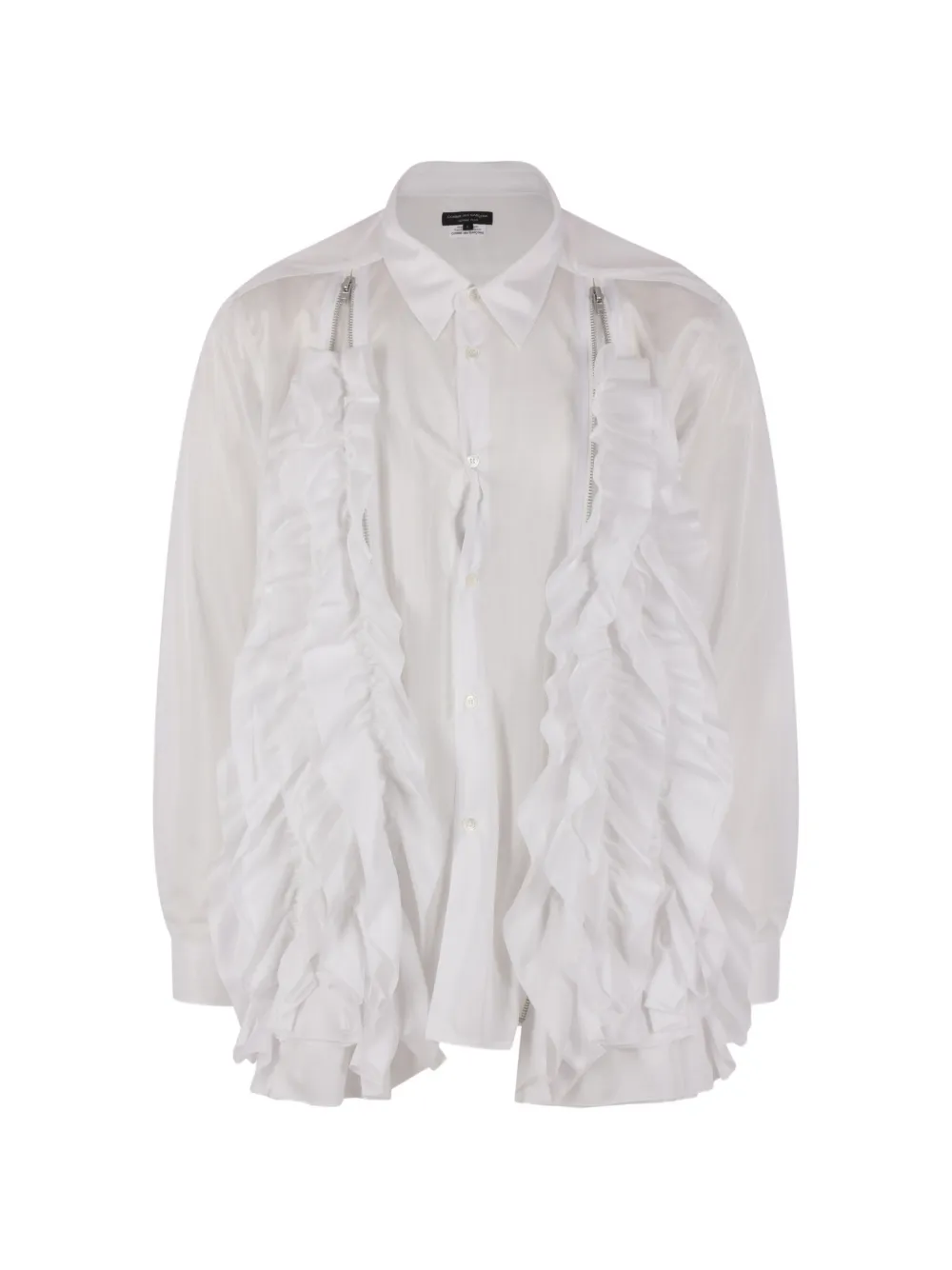 Comme des Garçons Homme Plus ruffled shirt - Bianco