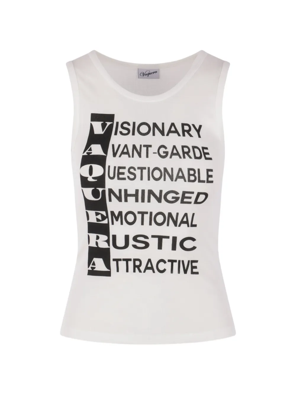 Vaquera printed top - Bianco