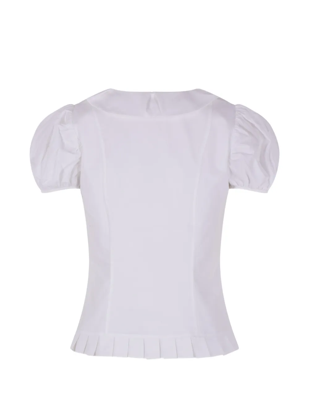 Chopova Lowena Geplooide blouse met spikes Wit